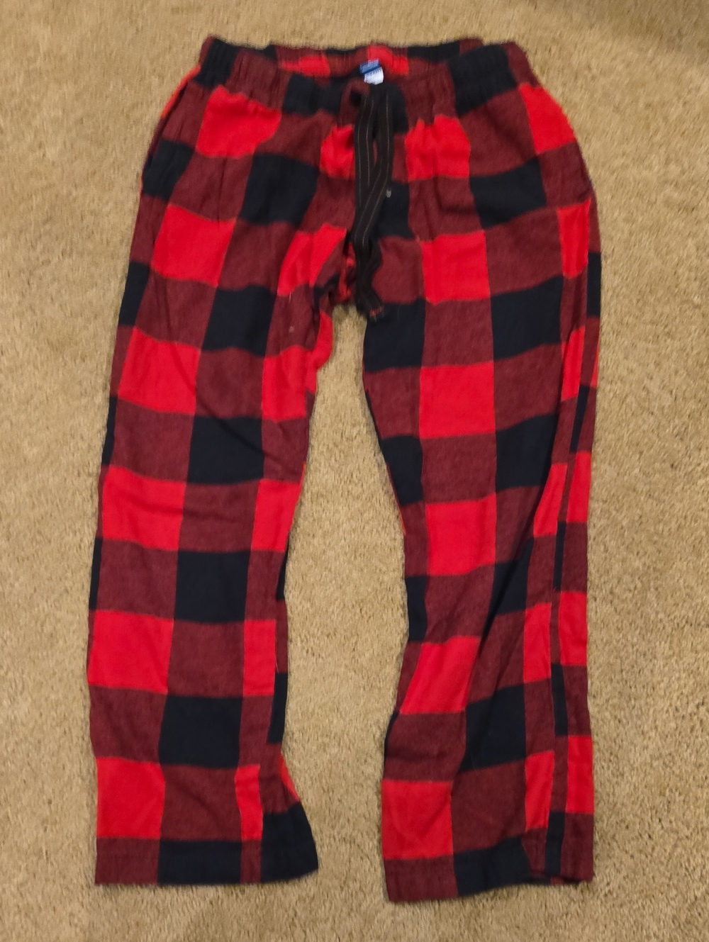 Old Navy Red and Black Plaid Kids Jogger Pants